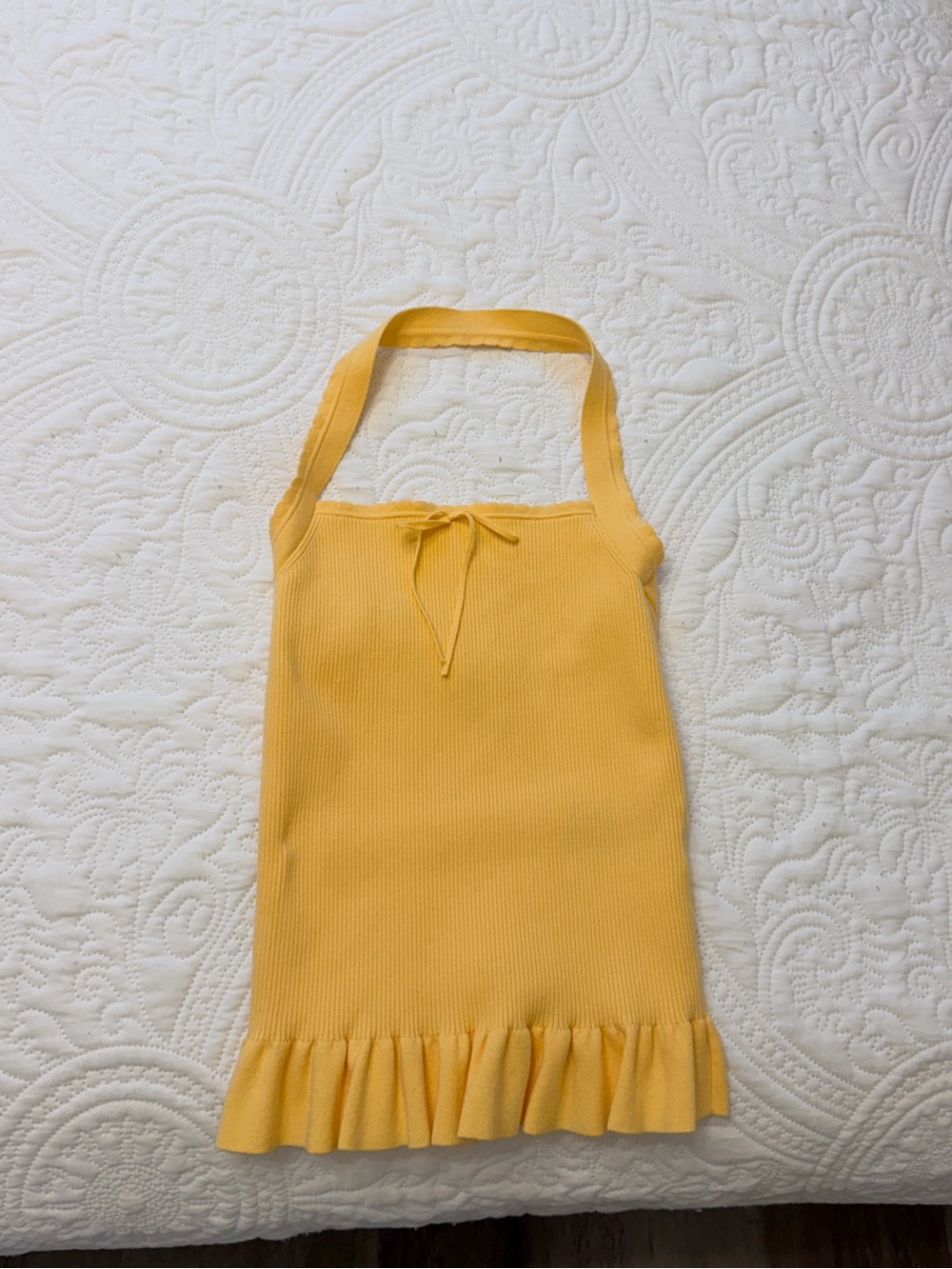 Wilfred knit yellow halter top💛